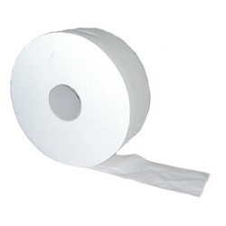 Papier toilette rouleau prédécoupé ouate blanche 2 plis 380 m Ecolabel