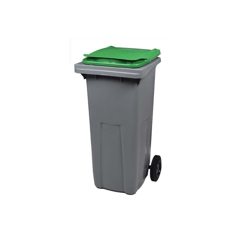 KOROK Conteneur 2 roues 120L sans barre Gris / Vert