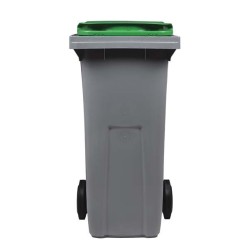 KOROK Conteneur 2 roues 120L sans barre Gris / Vert